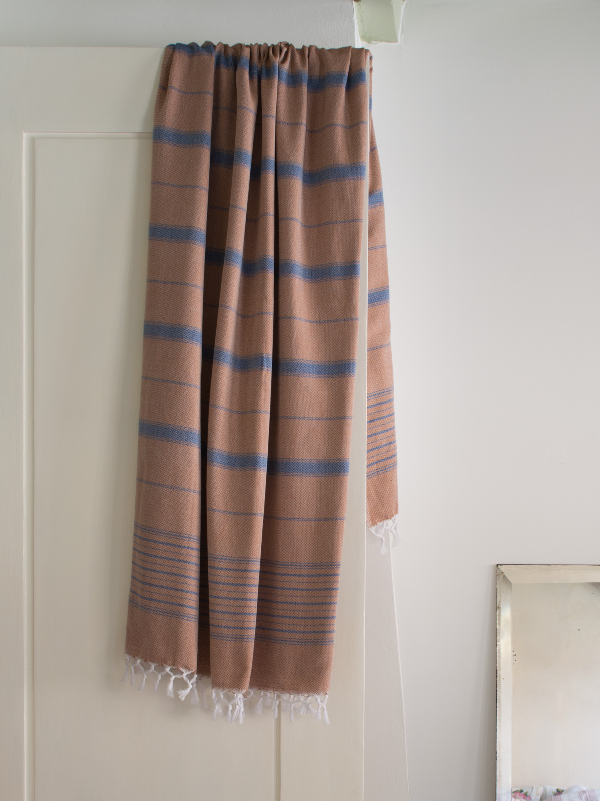 hammam towel brown/navy blue 170x100cm